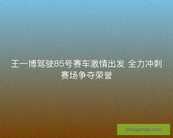 王一博驾驶85号赛车激情出发 全力冲刺赛场争夺荣誉